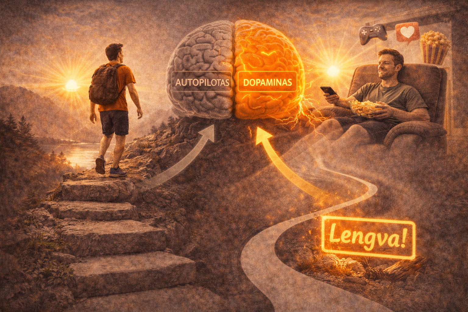 Kodėl mūsų smegenys renkasi lengviausią kelią
