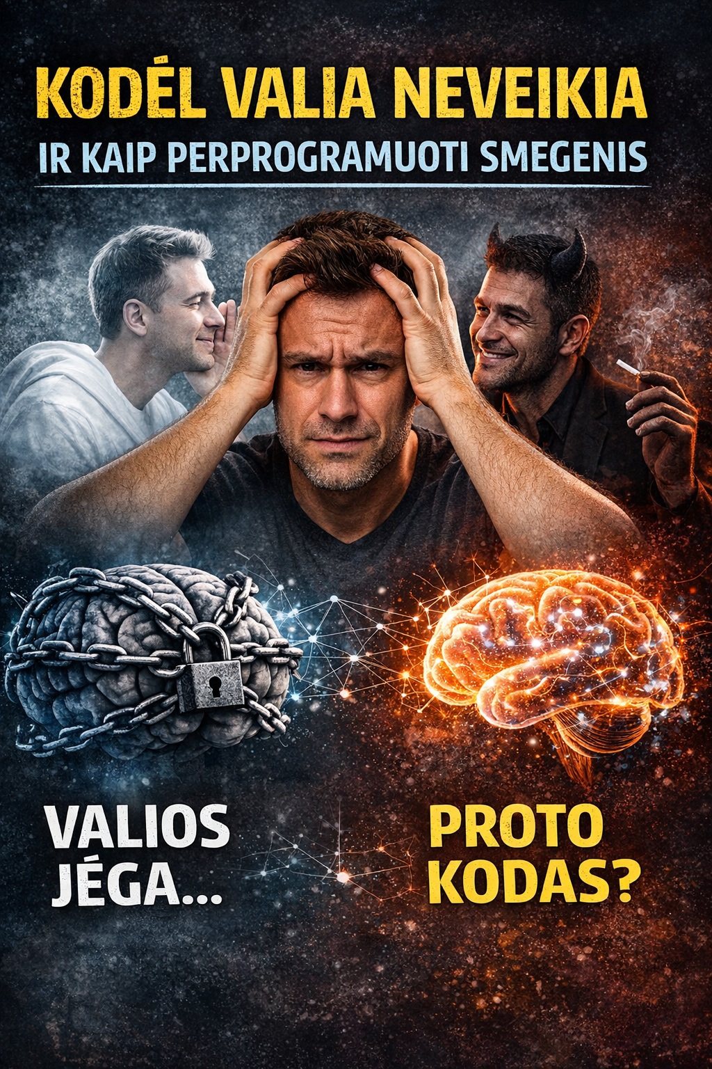 Kodėl valia neveikia ir kaip perprogramuoti smegenis