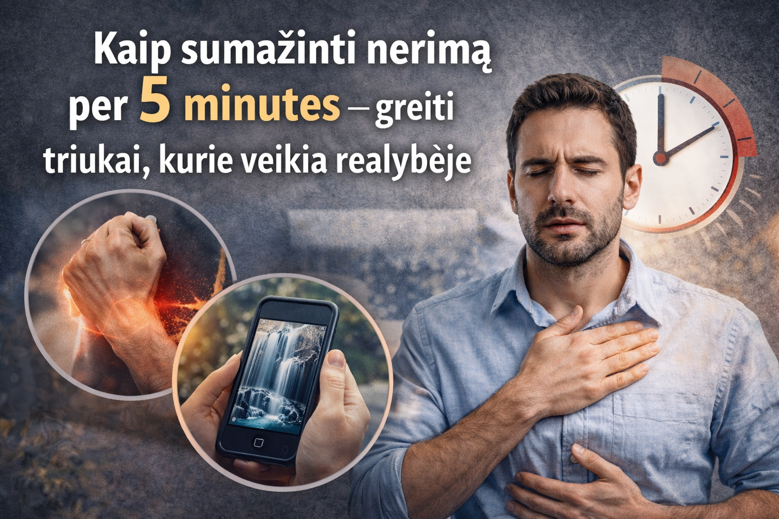 Kaip sumažinti nerimą per 5 minutes – greiti triukai, kurie veikia realybėje