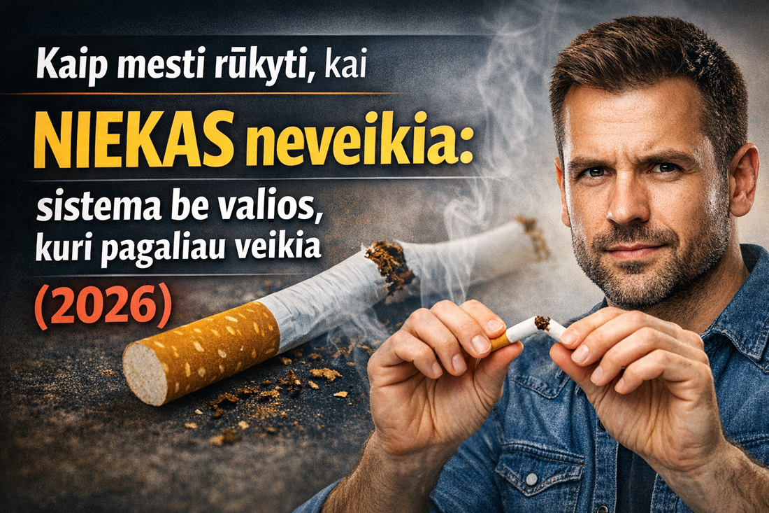 Kaip mesti rūkyti, kai NIEKAS neveikia: sistema be valios, kuri pagaliau veikia (2026)
