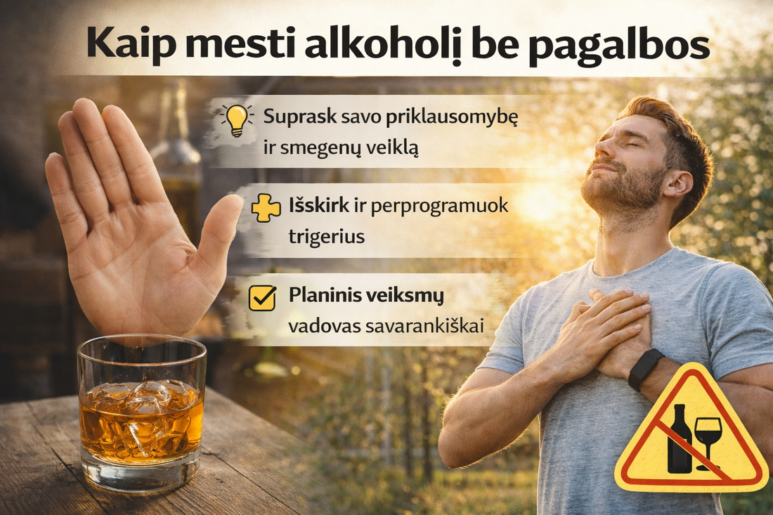Kaip mesti alkoholį be pagalbos