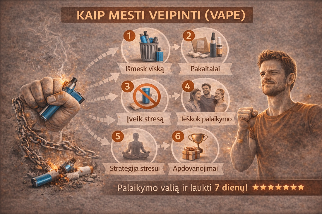 Kaip mesti veipinti: dopamino priklausomybės mechanizmai ir realus planas