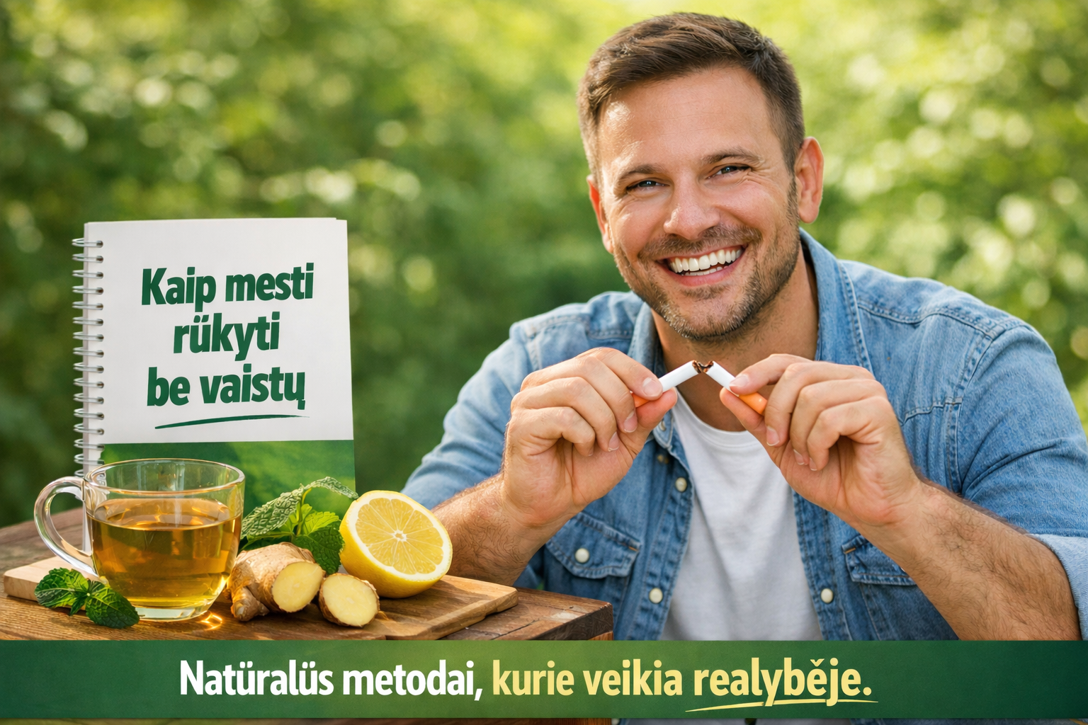 Kaip mesti rūkyti be vaistų – natūralūs metodai, kurie veikia realybėje