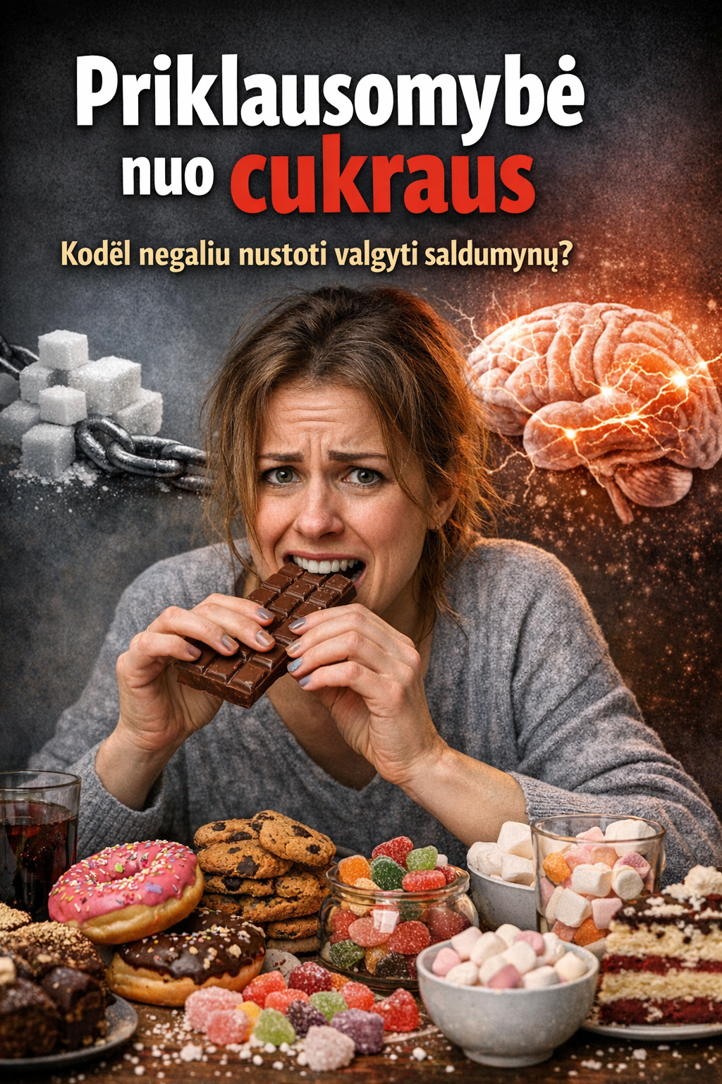 Priklausomybė nuo cukraus / kodėl negaliu nustoti valgyti saldumynų