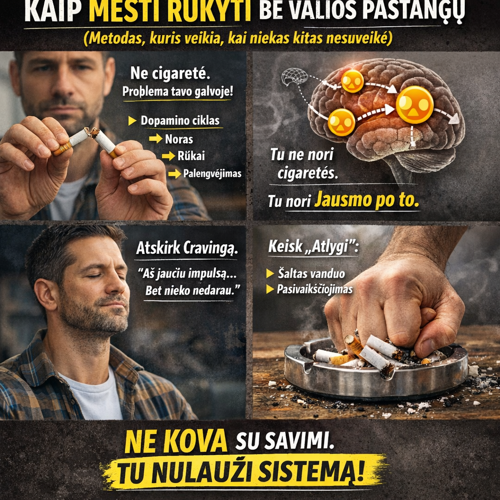 Kaip mesti rūkyti be valios pastangų – metodas, kuris veikia, kai niekas kitas nesuveikė